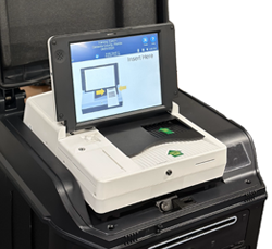 An image of an optical scan ballot tabulator